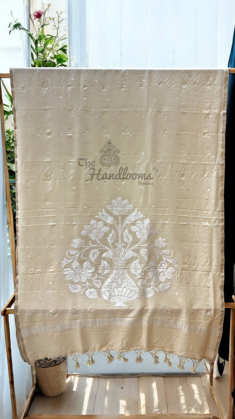 Pure Moonga handloom Dupatta - The Handlooms