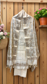 Pure Chiniya Silk Handlooms Banarasi Dress material - The Handlooms