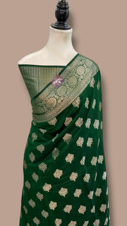 Pure Dupion Silk Banarasi Saree - The Handlooms