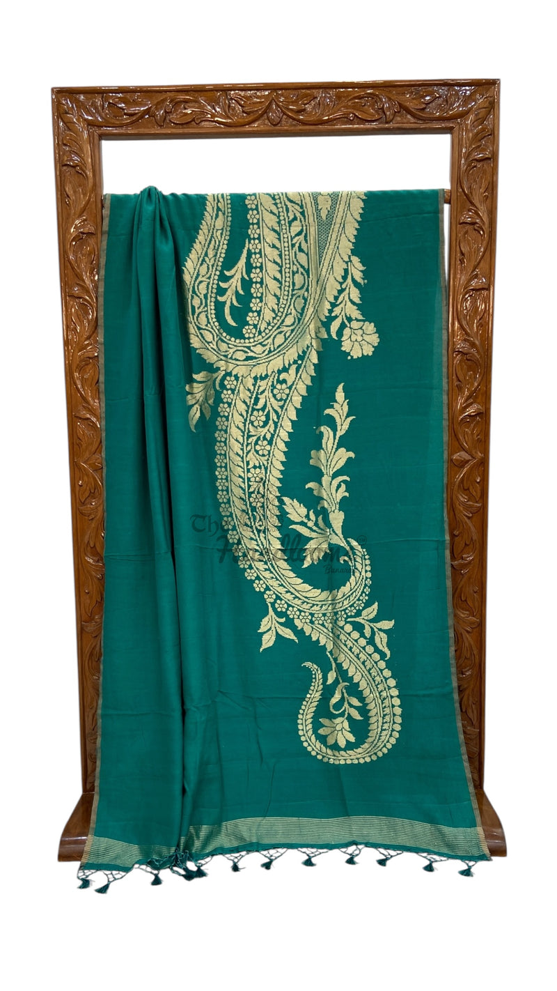 Moonga Georgette Handloom Banarasi Saree - The Handlooms