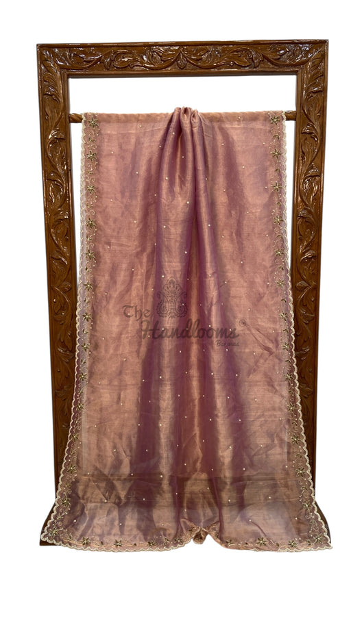 Pure Kora Tissue Handloom Banarasi Saree - Handwork - The Handlooms