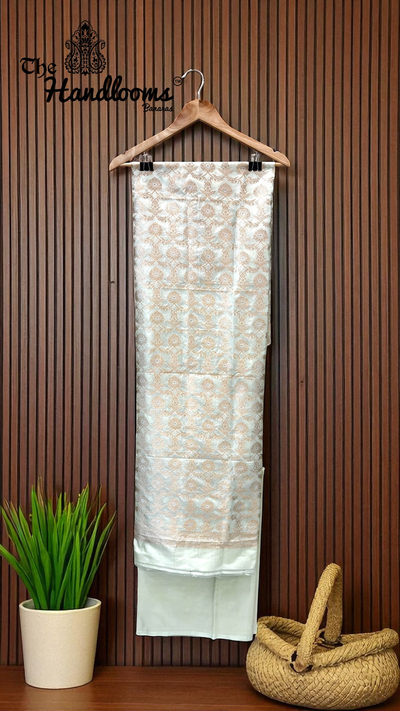 Pure Katan Silk Handlooms Banarasi Dress material - The Handlooms