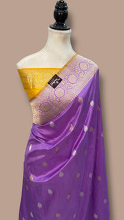 Pure Katan Silk Banarasi Handloom Saree - All Over Kadua Motifs - The Handlooms