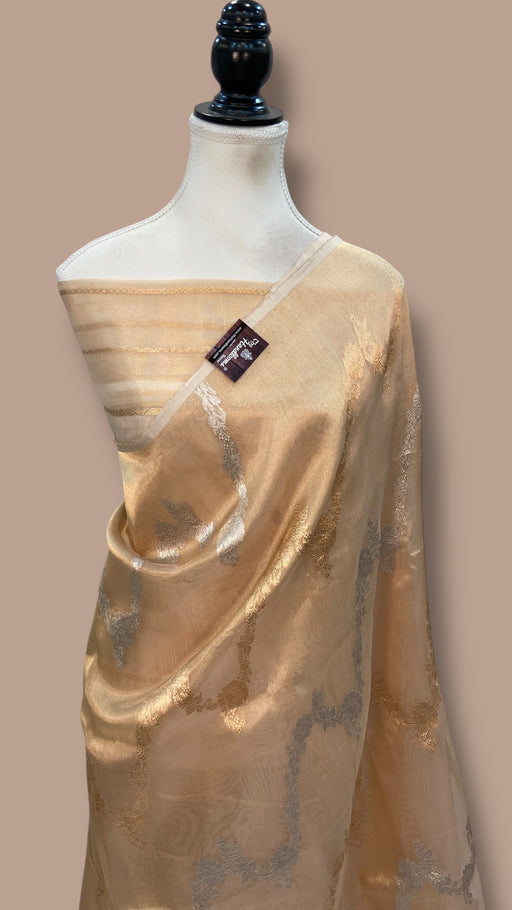 Pure Kora Tissue Handloom Banarasi Saree - The Handlooms