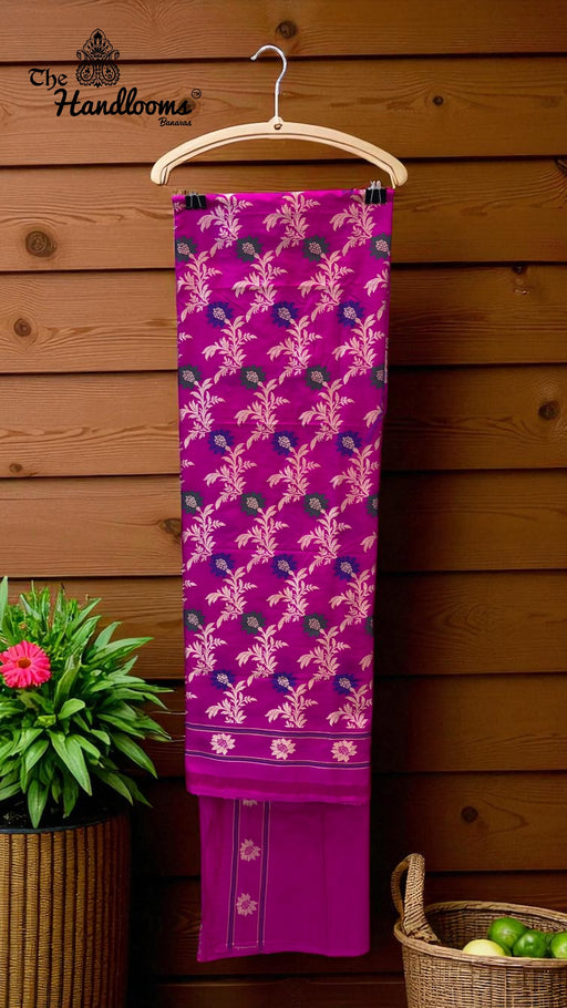 Pure Katan Silk Handlooms Banarasi Dress material - The Handlooms