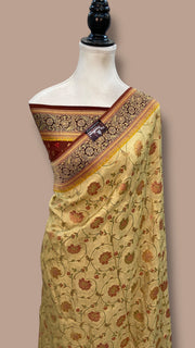 Khaddi Crepe Silk Handloom Banarasi Saree - The Handlooms