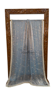 Georgette Tissue Handloom Banarasi Saree With Handwork - The Handlooms