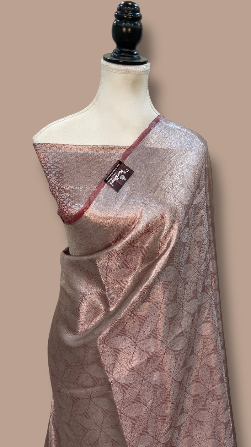 Pure Kora Tissue Tanchui Handloom Banarasi Saree - The Handlooms