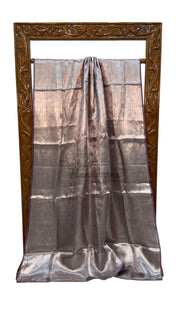 Pure Kora Tissue Tanchui Handloom Banarasi Saree - The Handlooms