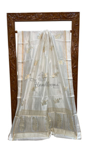 Pure Mango Silk Banarasi Handloom Saree - The Handlooms