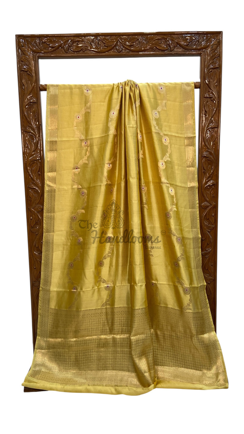Pure Mango Silk Banarasi Handloom Saree - The Handlooms