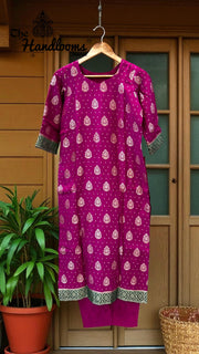 Pure Moonga Georgette Banarasi Dress material - Stitched - The Handlooms