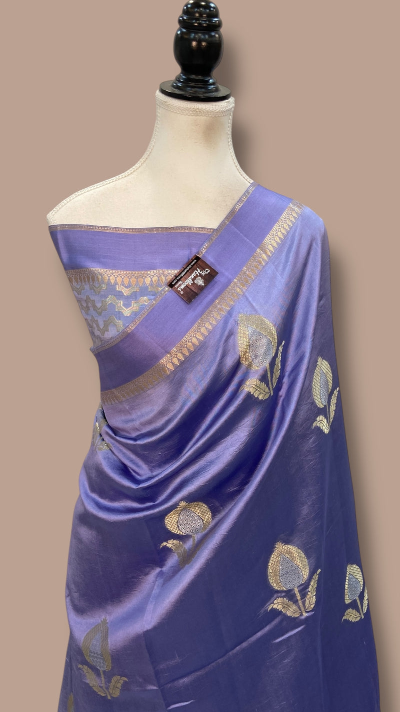 Pure Mango Silk Banarasi Handloom Saree - The Handlooms