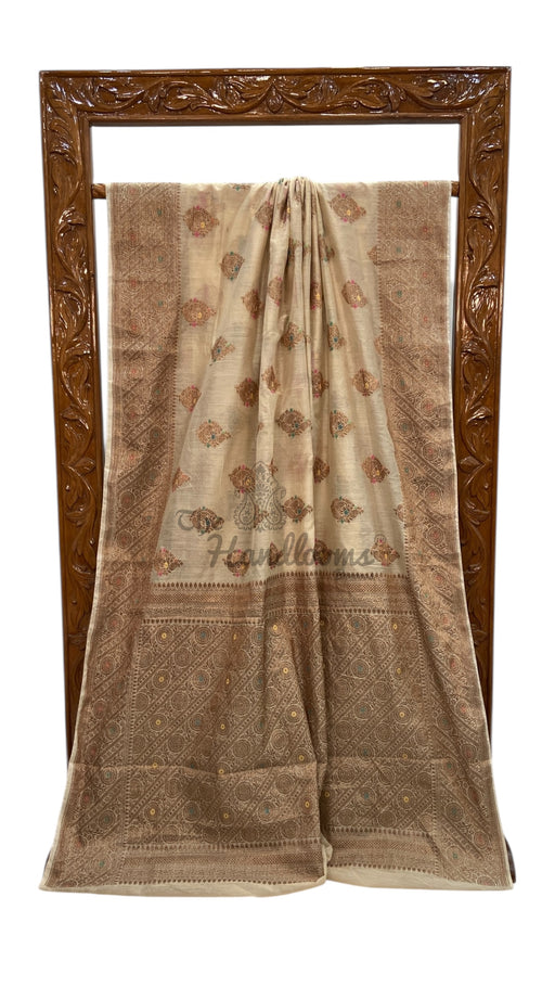 Pure Moonga Silk Handloom Banarasi Saree - The Handlooms