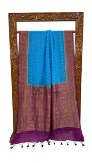 Pure Khaddi Georgette Handloom Banarasi Saree - The Handlooms