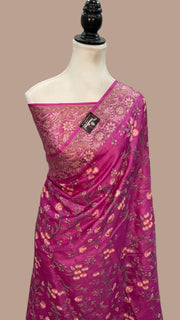 Tussar Silk Handloom Banarasi Saree With Chikankari - The Handlooms