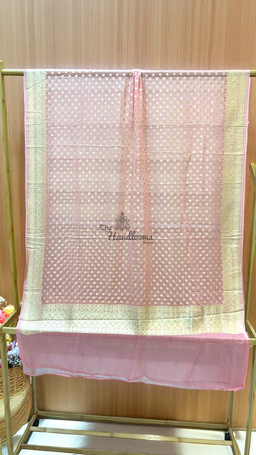Pure Khaddi Georgette Handloom Dupatta - The Handlooms