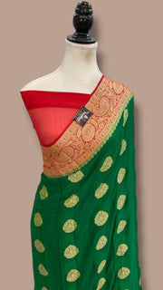 Pure Chiffon Khaddi Banarasi Saree - The Handlooms