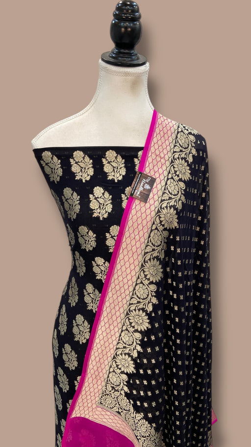 Khaddi Georgette Banarasi Dress material - The Handlooms