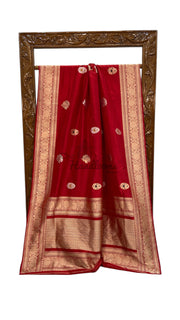 Pure Katan Silk Banarasi Handloom Saree - All Over Kadiyal Boota - The Handlooms