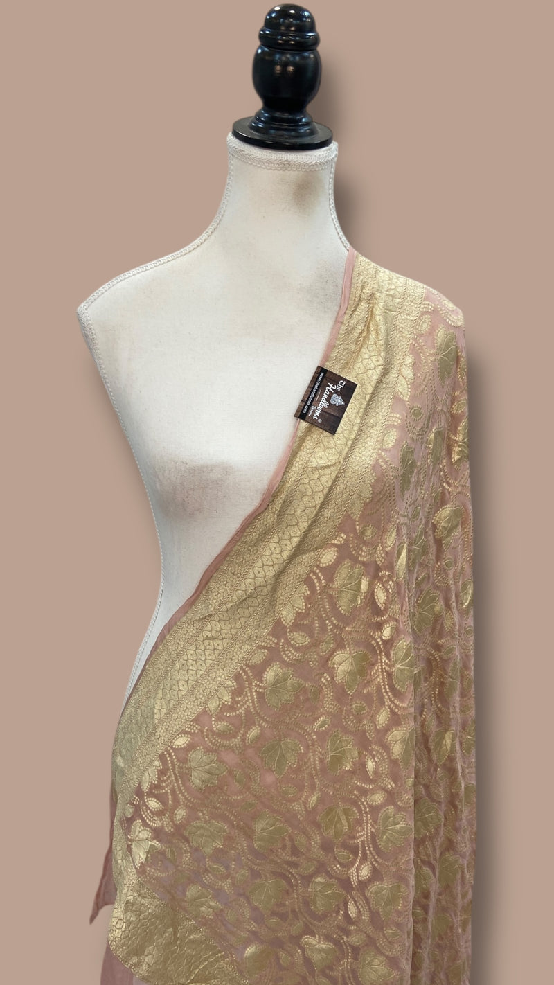 Pure Khaddi Georgette Handloom Dupatta - The Handlooms