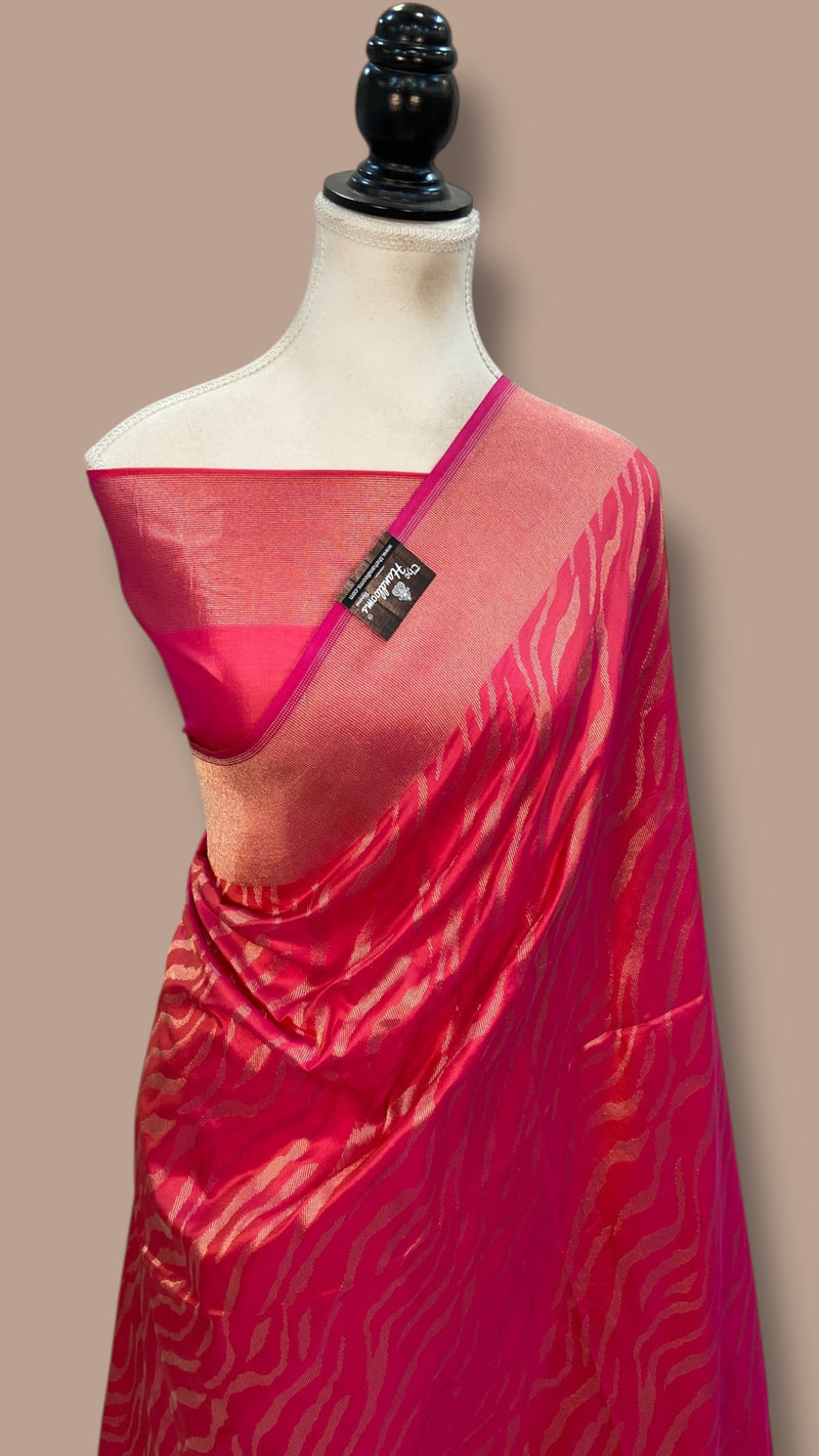 Pure Katan Silk Banarasi Handloom Saree - All Over Jaal Work