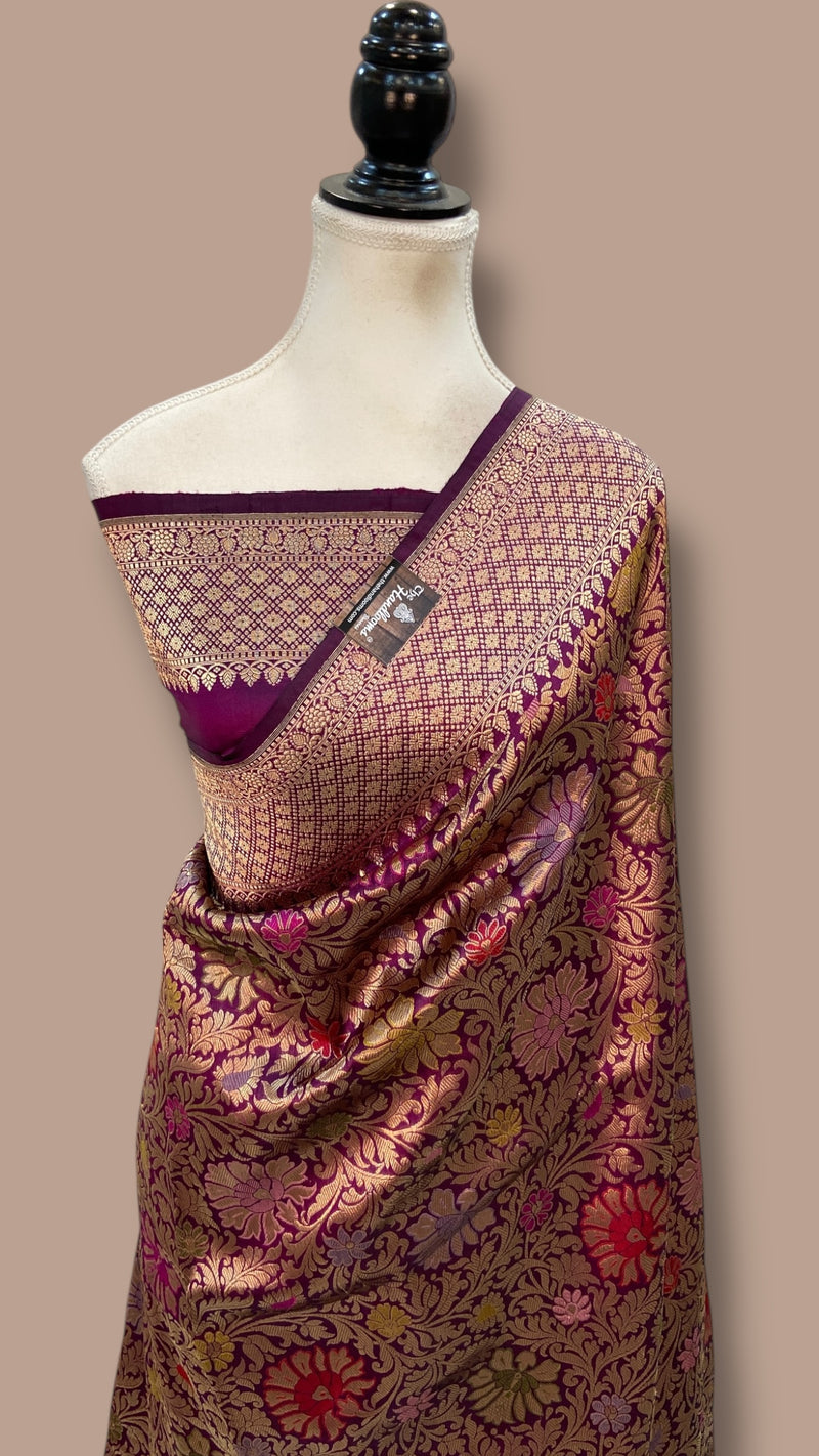 Ektara Pure Katan Silk Banarasi Handloom Saree - Tanchui Brocade - The Handlooms
