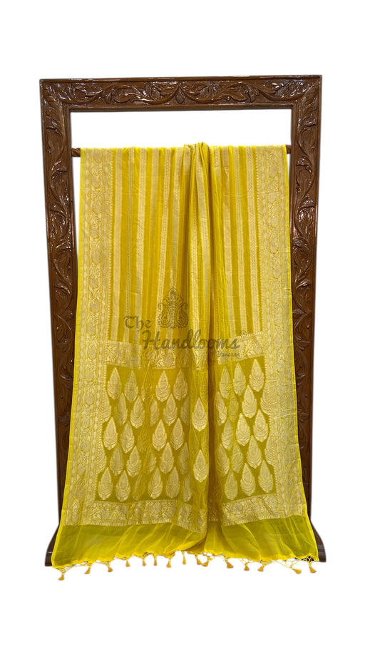 Khaddi Georgette Handloom Banarasi Saree - The Handlooms