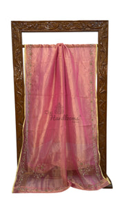 Pure Kora Tissue Handloom Banarasi Saree - Handwork - The Handlooms