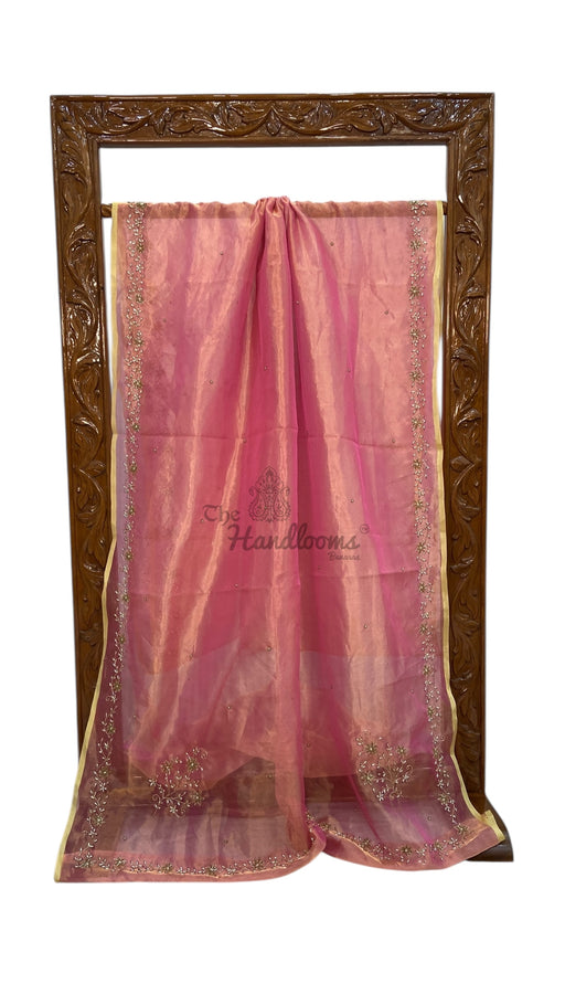 Pure Kora Tissue Handloom Banarasi Saree - Handwork - The Handlooms