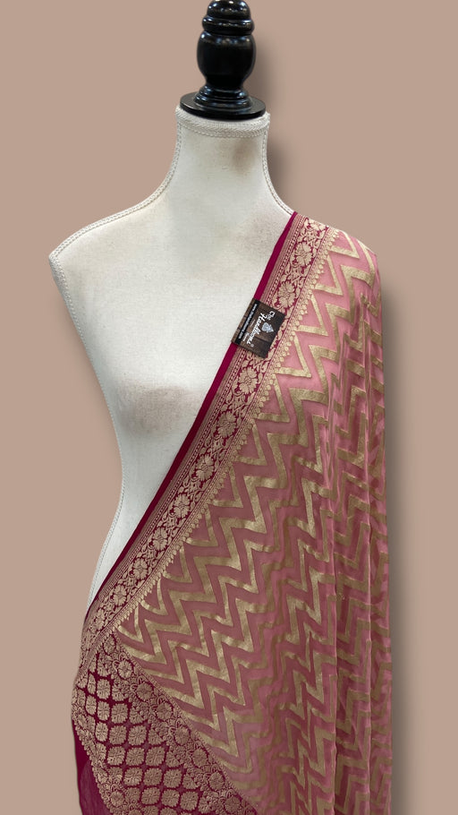 Pure Khaddi Georgette Handloom Dupatta - The Handlooms