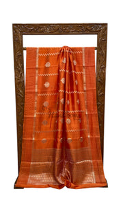 Pure Mango Silk Banarasi Handloom Saree - The Handlooms