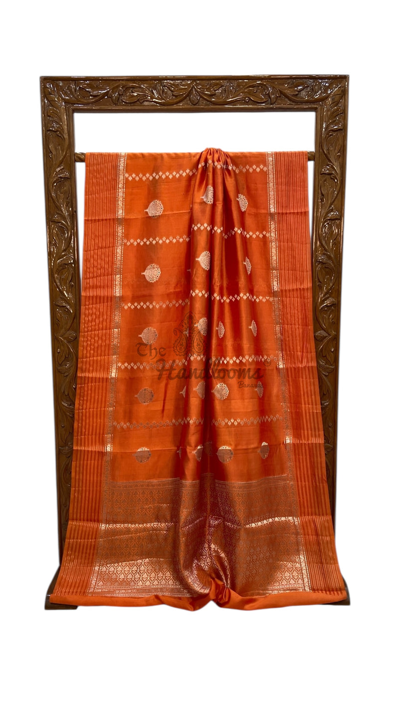 Pure Mango Silk Banarasi Handloom Saree - The Handlooms