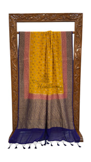 Khaddi Georgette Banarasi Saree -  Antique zari - The Handlooms