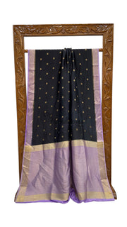 Moonga Georgette Handloom Banarasi Saree - The Handlooms