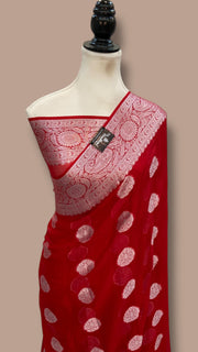 Pure Chiffon Khaddi Banarasi Saree - The Handlooms