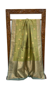 Pure Katan Silk Banarasi Handloom Saree - All Over Kadua Motifs - The Handlooms
