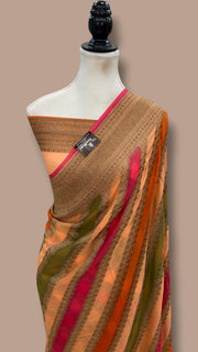 Pure Khaddi Georgette Handloom Banarasi Saree - The Handlooms