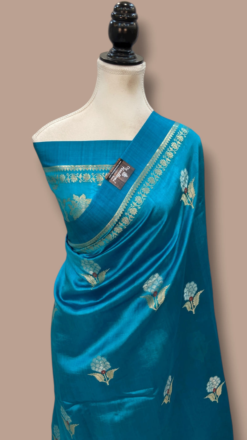 Pure Mango Silk Banarasi Handloom Saree - The Handlooms