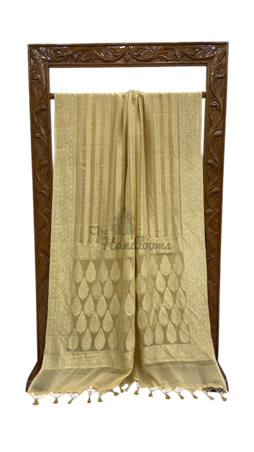 Khaddi Georgette Handloom Banarasi Saree - The Handlooms