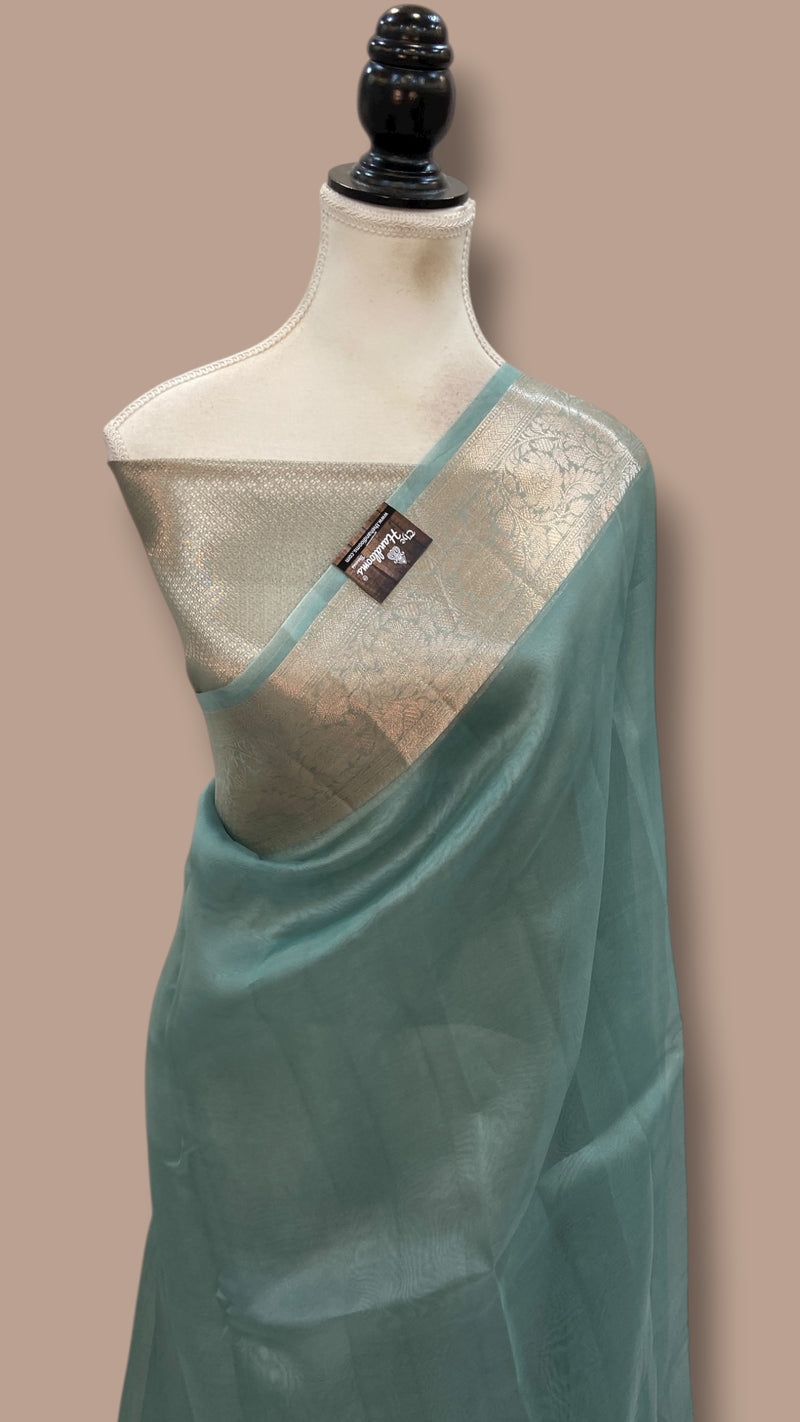 Pure Kora Silk Handloom Banarasi Saree - The Handlooms