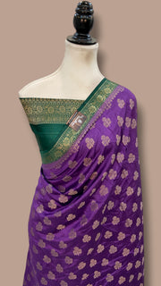 Pure Chiniya Silk Handloom Banarasi Saree - The Handlooms