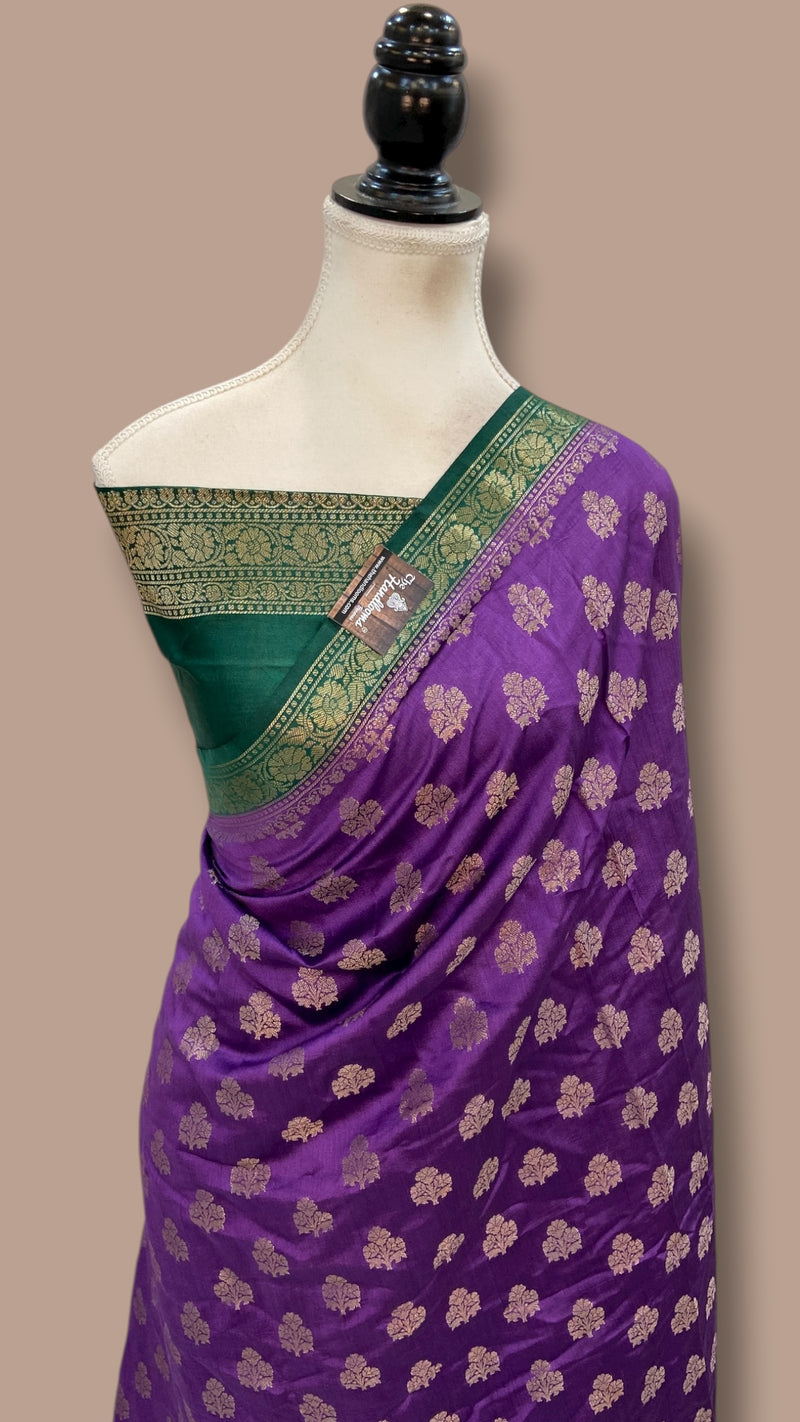 Pure Chiniya Silk Handloom Banarasi Saree - The Handlooms