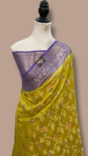 Pure Chiniya Silk Handloom Banarasi Saree - The Handlooms