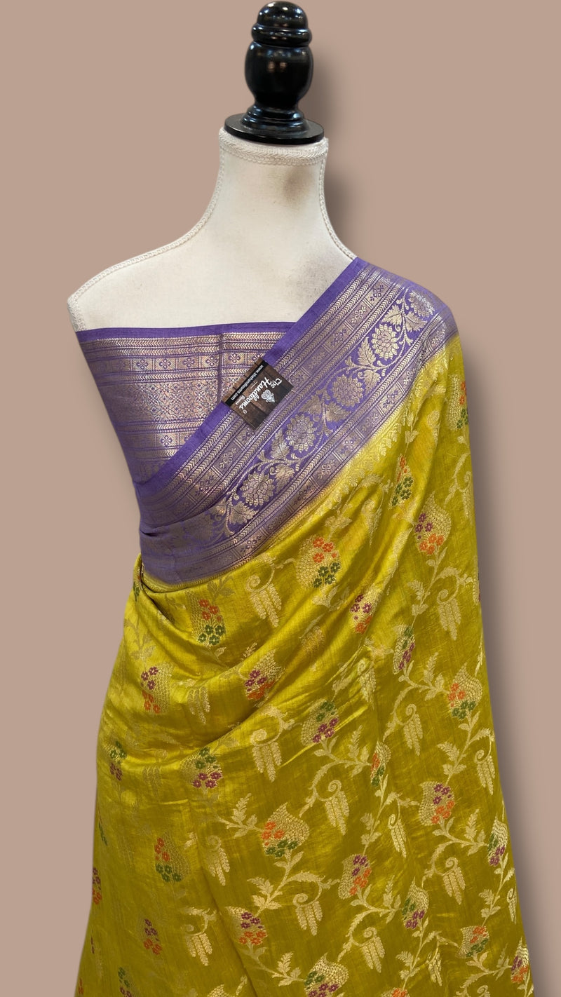 Pure Chiniya Silk Handloom Banarasi Saree - The Handlooms
