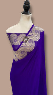 Khaddi Georgette Handloom Banarasi Saree - The Handlooms