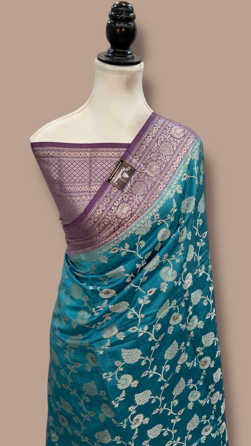Pure Chiniya Silk Handloom Banarasi Saree - The Handlooms
