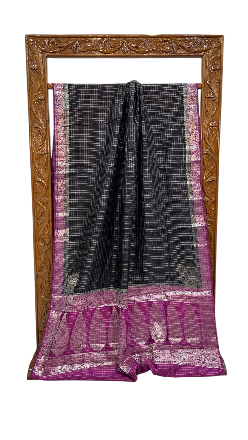 Pure Chiniya Silk Handloom Banarasi Saree - The Handlooms