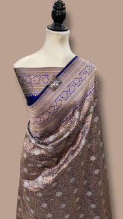 Pure Katan Silk Banarasi Handloom Saree - Tanchui Brocade With Sona Roopa - The Handlooms
