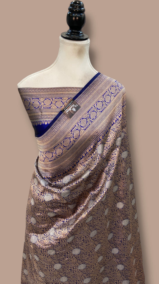 Pure Katan Silk Banarasi Handloom Saree - Tanchui Brocade With Sona Roopa - The Handlooms